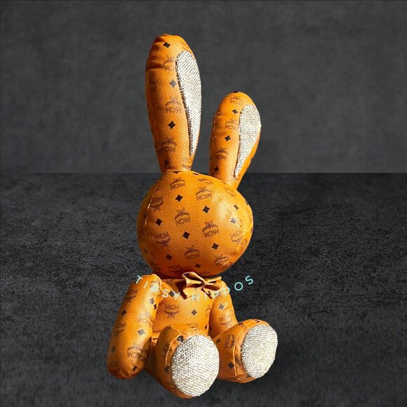 MCM Cognac Visetos Bunny With Rhinestone Accents - Picture 3 of 6